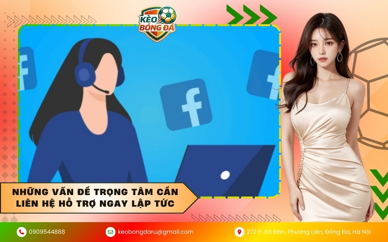 Những vấn đề trọng tâm cần liên hệ hỗ trợ ngay lập tức