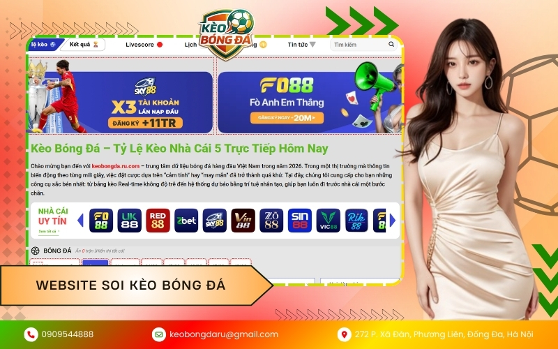 Bảng tỷ lệ kèo bóng đá hôm nay - Cập nhật kèo nhà cái trực tuyến