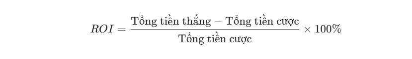 Công thức tính ROI trong phân tích kèo bóng đá trực tuyến